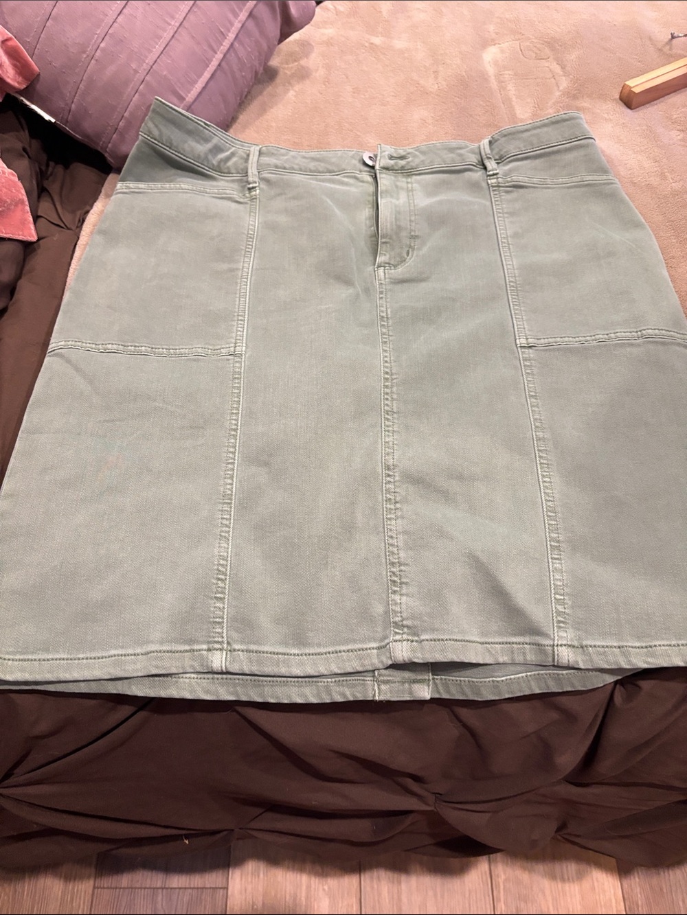 J. Jill Olive Panel A-Line Skirt
